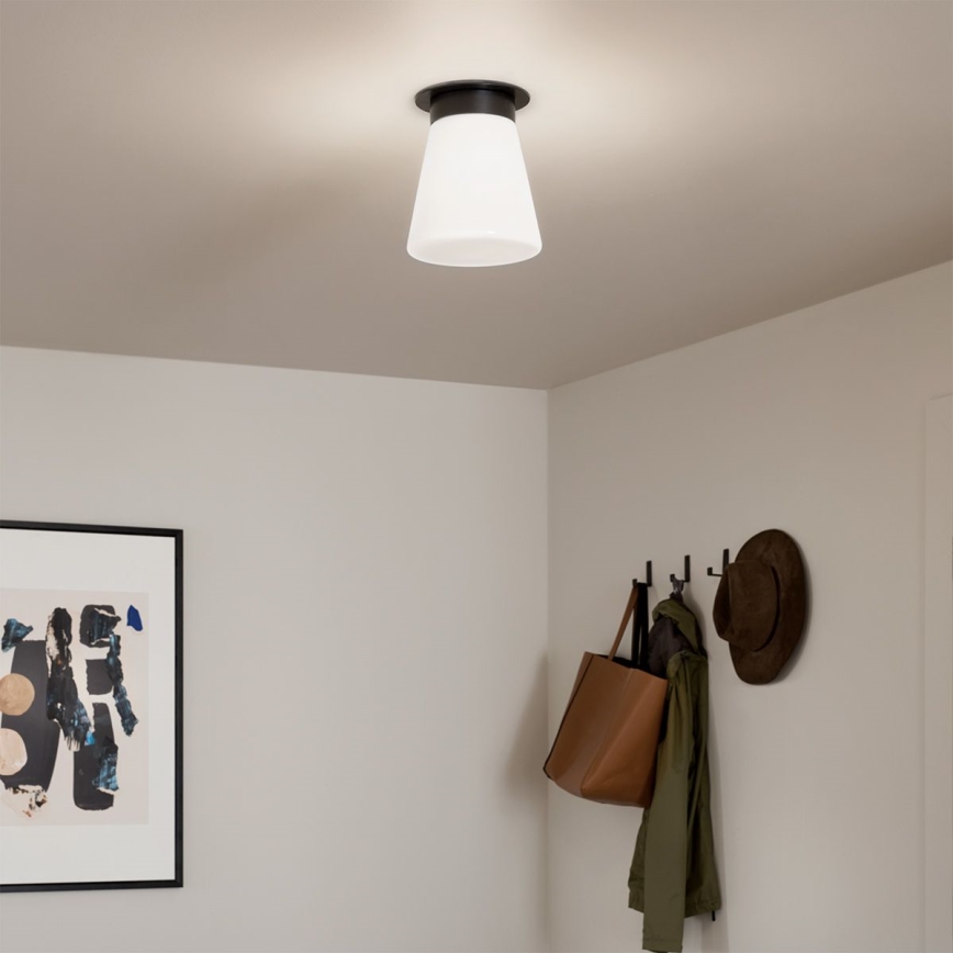 Kichler - Lampa sufitowa ALBERS 1xE27/40W/230V śr. 21,6 cm czarna