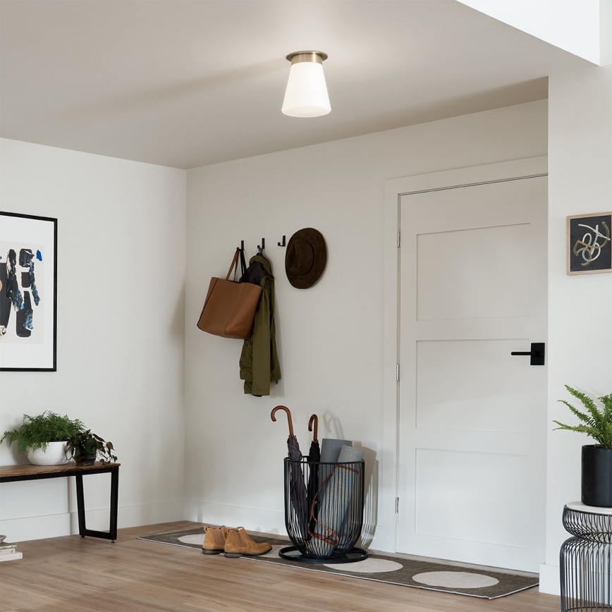 Kichler - Lampa sufitowa ALBERS 1xE27/40W/230V śr. 21,6 cm brązowa