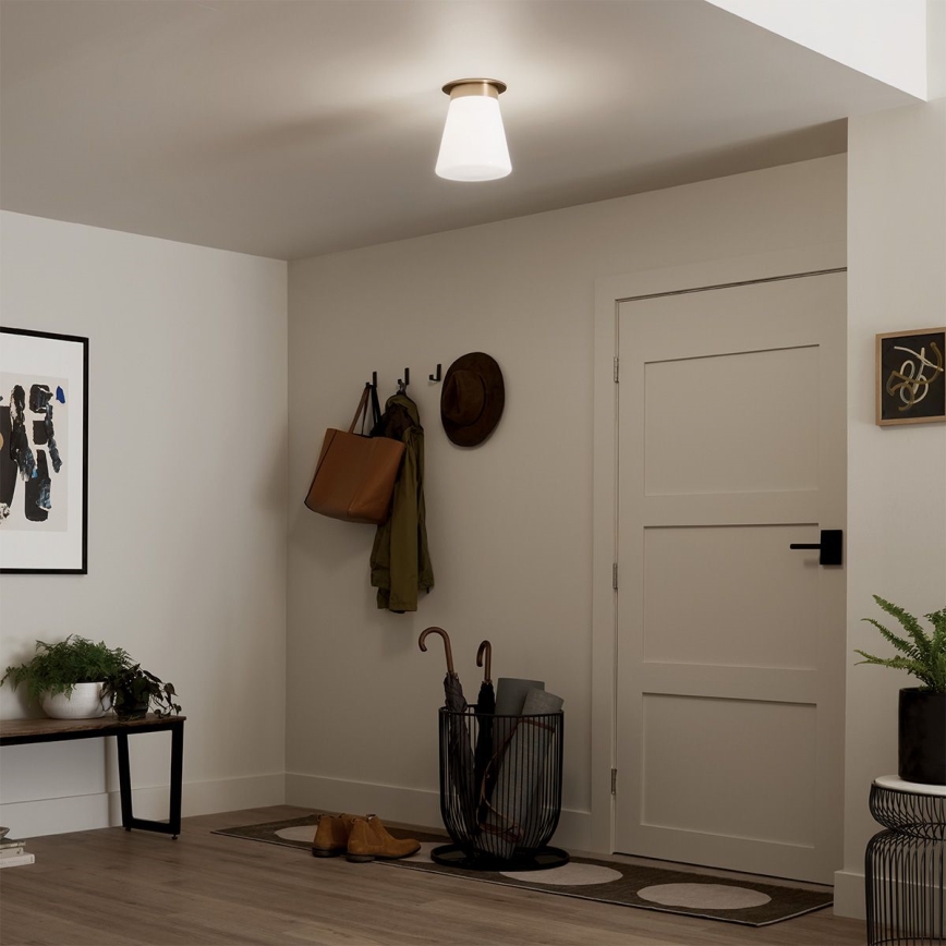 Kichler - Lampa sufitowa ALBERS 1xE27/40W/230V śr. 21,6 cm brązowa