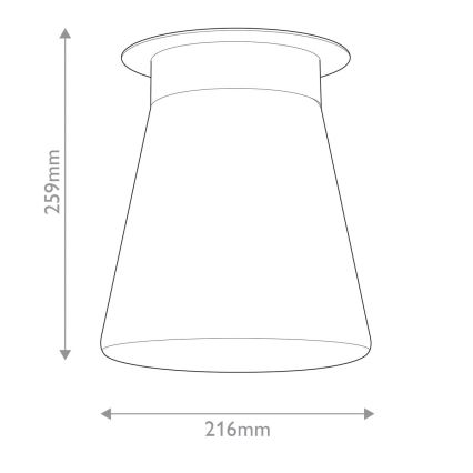 Kichler - Lampa sufitowa ALBERS 1xE27/40W/230V śr. 21,6 cm brązowa