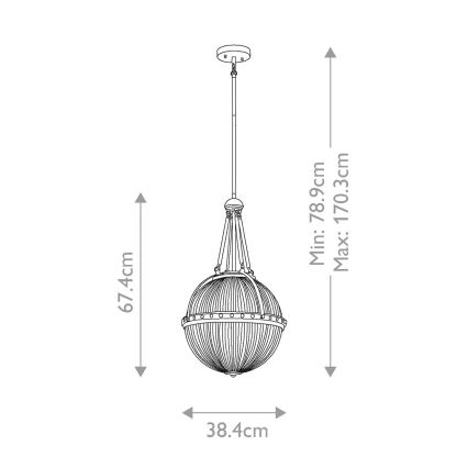 Kichler - Żyrandol na drążku ASTER 3xE14/60W/230V