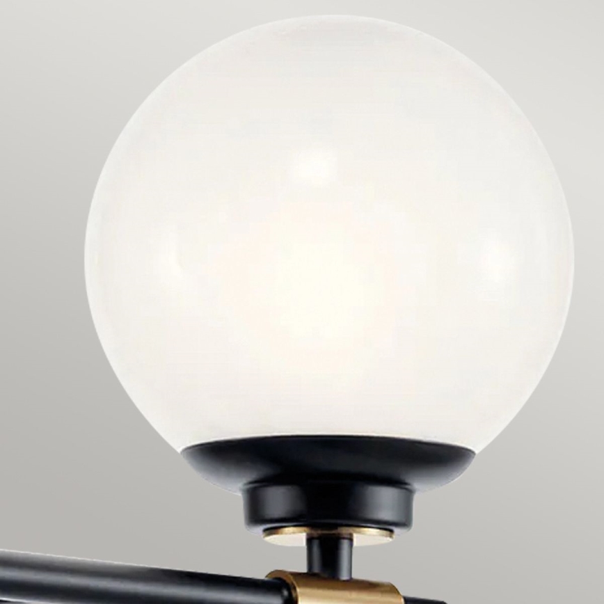 Kichler - LED Kinkiet łazienkowy BENNO 2xLED/3W/230V czarny/złoty IP44
