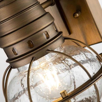 Kichler - Kinkiet zewnętrzny BRIDGE POINT 1xE27/60W/230V IP44 mosiądz