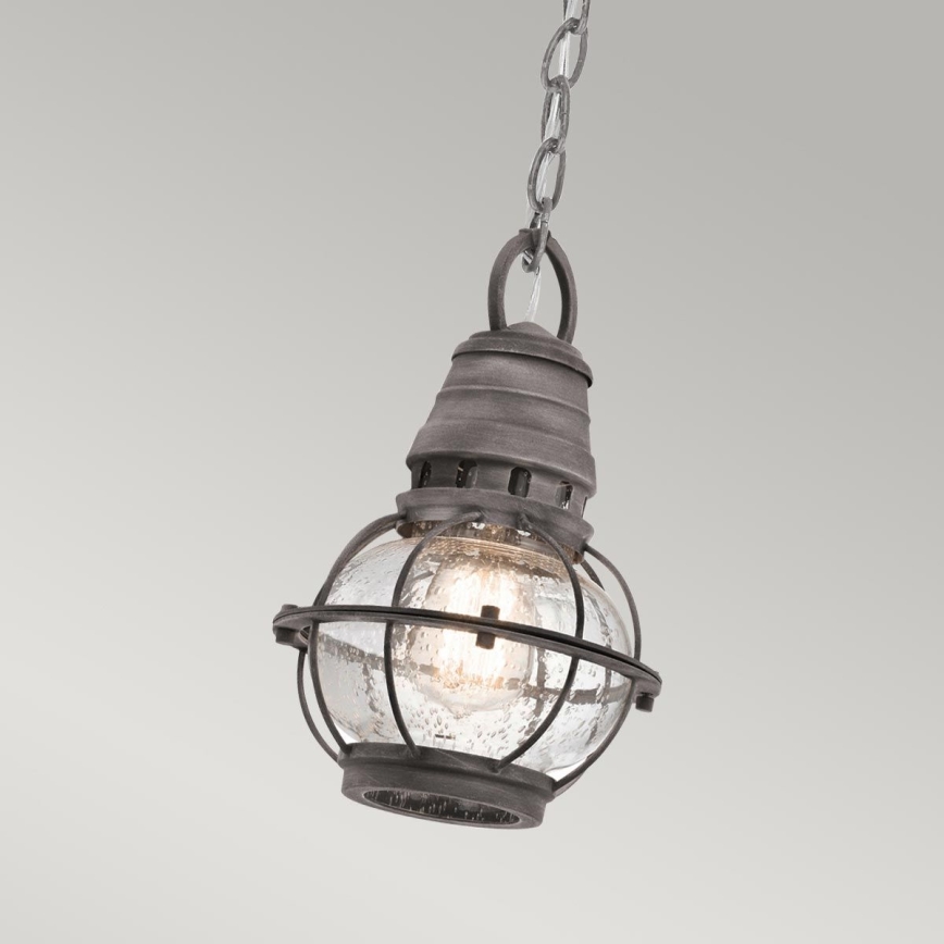 Kichler - Lampa wisząca zewnętrzna na łańcuchu BRIDGE POINT 1xE27/60W/230V IP44