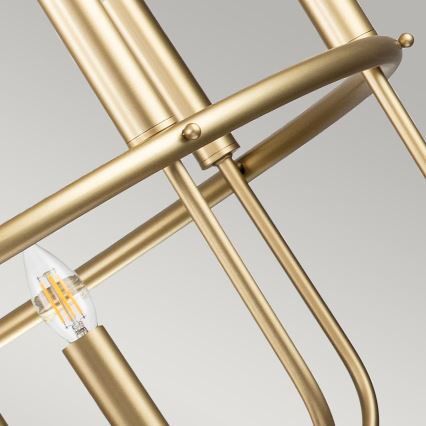 Kichler - Żyrandol na łańcuchu CAPITOL HILL 12xE14/40W/230V, złoty