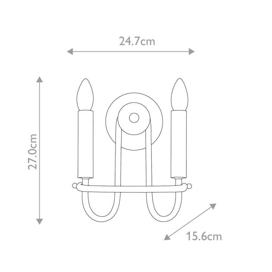 Kichler - Kinkiet CAPITOL HILL 2xE14/40W/230V złoty