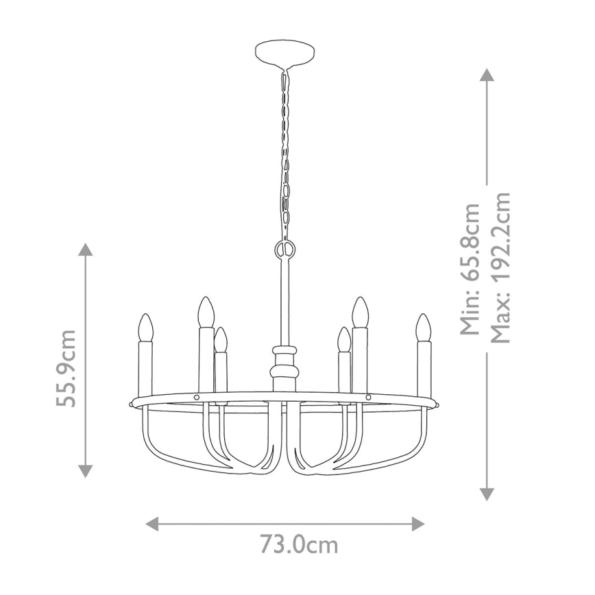 Kichler - Żyrandol na łańcuchu CAPITOL HILL 6xE14/40W/230V