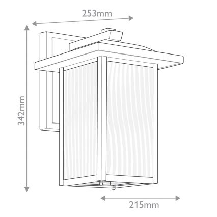Kichler - Kinkiet zewnętrzny CAPPANNA M 1xE27/60W/230V IP44 czarny