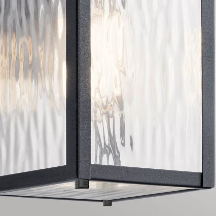 Kichler - Zewnętrzny kinkiet CAPPANNA S 1xE27/60W/230V IP44 czarny