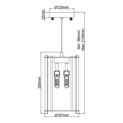 Kichler - Żyrandol łazienkowy LED na lince CRYSTAL SKYE 2xG9/3W/230V IP44