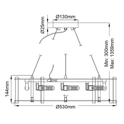 Kichler - Żyrandol łazienkowy LED na lince CRYSTAL SKYE 8xG9/3W/230V IP44
