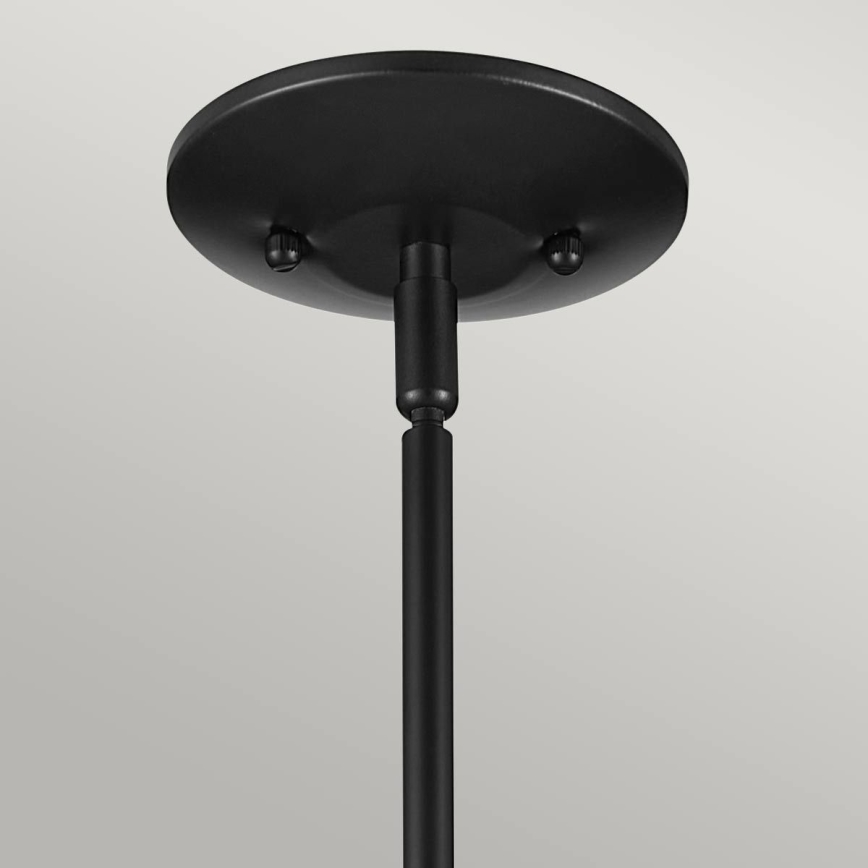 Kichler - Lampa sufitowa na pręcie DEELA 1xE27/60W/230V śr. 17,8 cm czarna