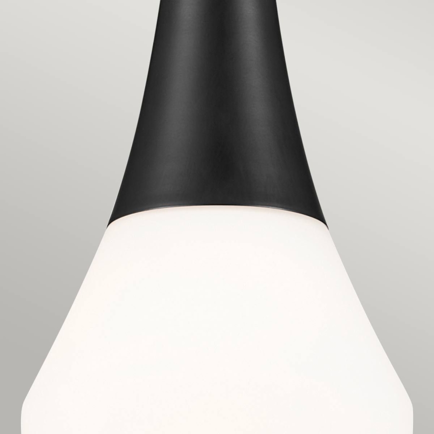 Kichler - Lampa sufitowa na pręcie DEELA 1xE27/60W/230V śr. 17,8 cm czarna