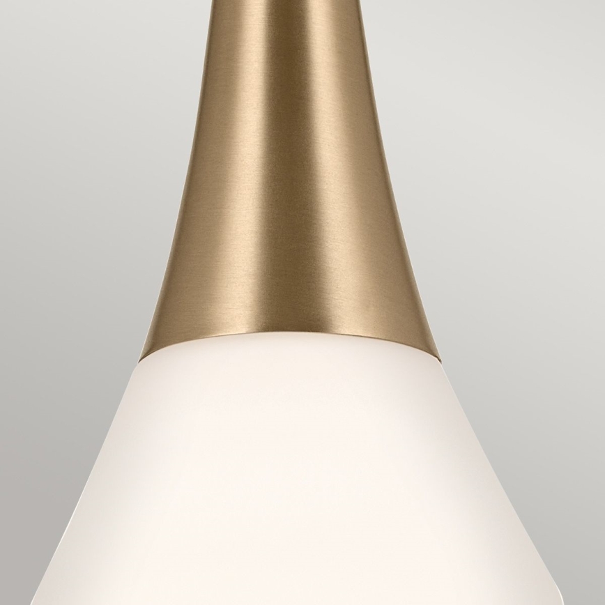Kichler - Żyrandol na drążku DEELA 1xE27/60W/230V śr. 17,8 cm mosiądz
