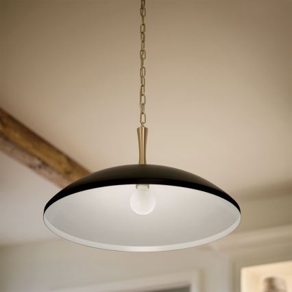 Kichler - Żyrandol na łańcuchu DELAROSA 1xE27/60W/230V czarny/mosiądz