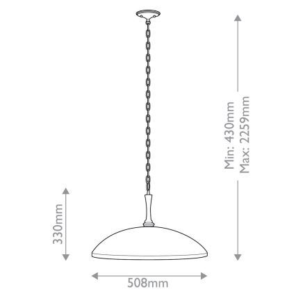 Kichler - Żyrandol na łańcuchu DELAROSA 1xE27/60W/230V czarny/mosiądz