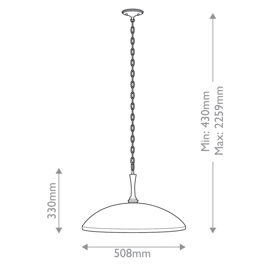 Kichler - Żyrandol na łańcuchu DELAROSA 1xE27/60W/230V czarny/mosiądz