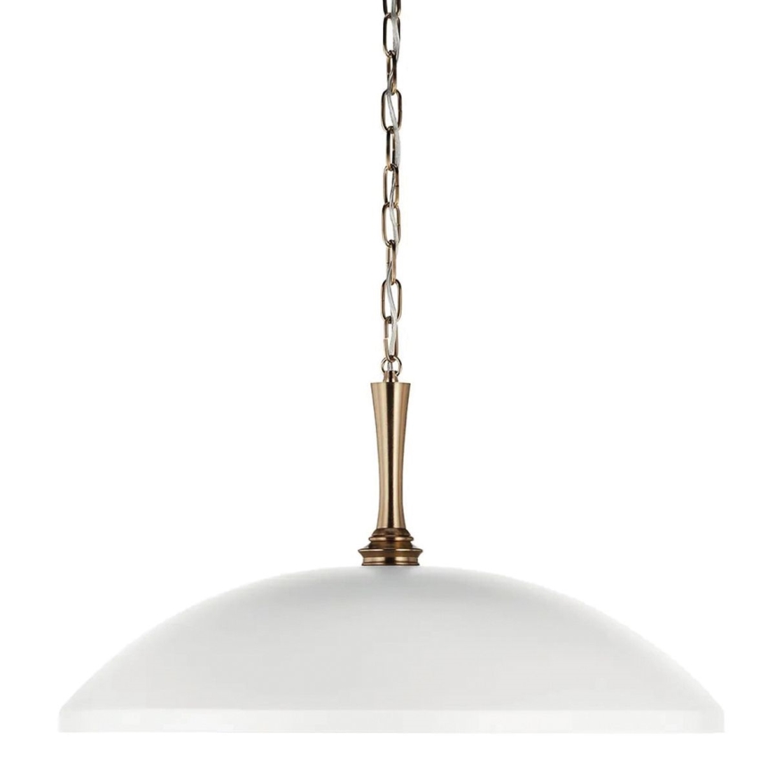 Kichler - Żyrandol na łańcuchu DELAROSA 1xE27/60W/230V biały/mosiądz