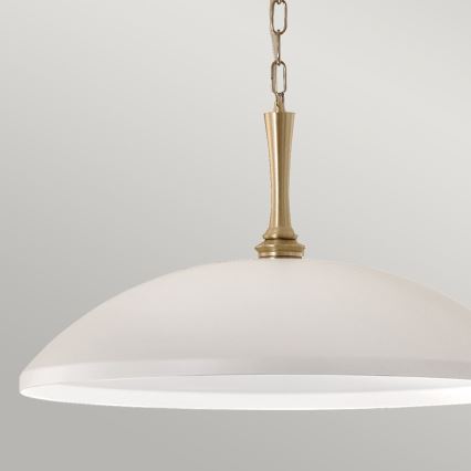 Kichler - Żyrandol na łańcuchu DELAROSA 1xE27/60W/230V biały/mosiądz