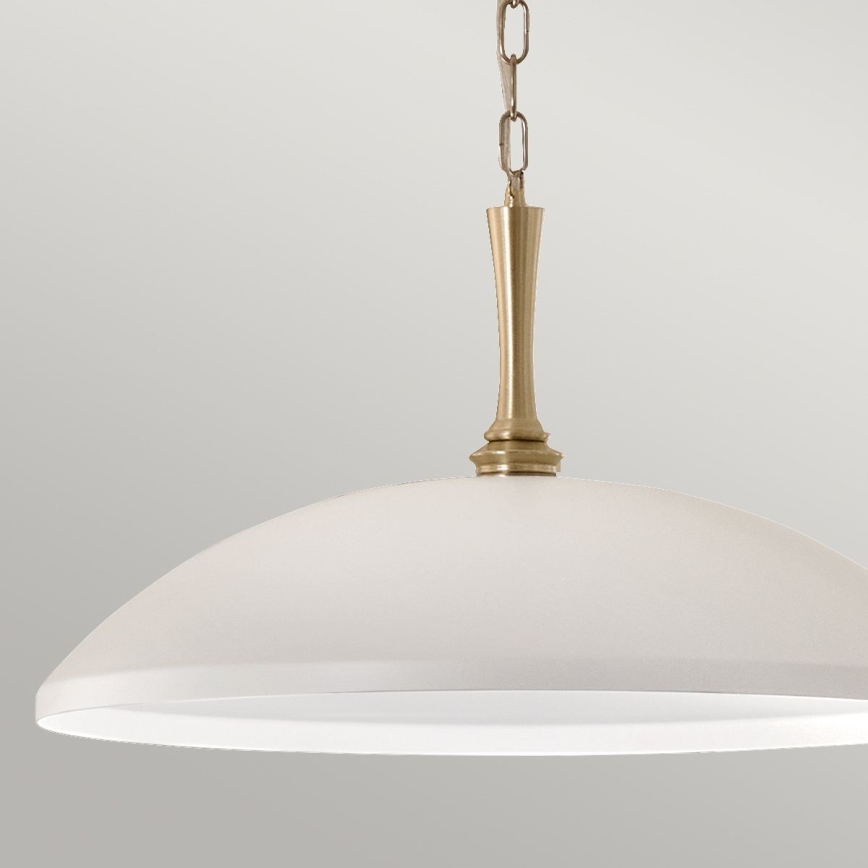 Kichler - Żyrandol na łańcuchu DELAROSA 1xE27/60W/230V biały/mosiądz