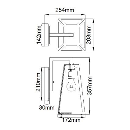 Kichler - Kinkiet zewnętrzny DELISON 1xE27/60W/230V IP44