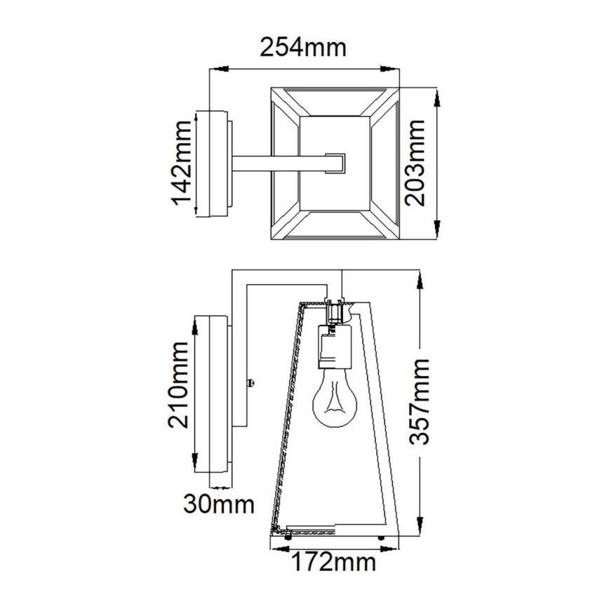 Kichler - Kinkiet zewnętrzny DELISON 1xE27/60W/230V IP44