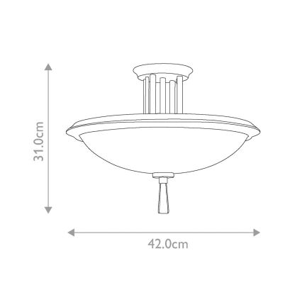 Kichler - Żyrandol natynkowy DREYFUS 3xE27/60W/230V brąz