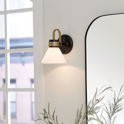 Kichler - LED Kinkiet łazienkowy FARUM 1xG9/3W/230V IP44 czarny/mosiądz