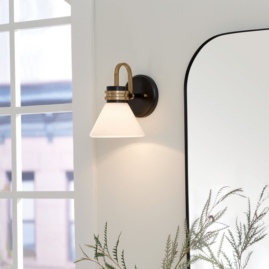 Kichler - LED Kinkiet łazienkowy FARUM 1xG9/3W/230V IP44 czarny/mosiądz