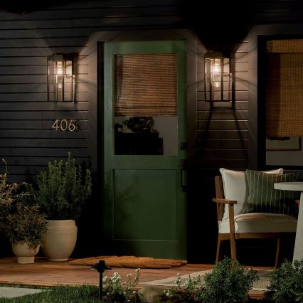 Kichler - Kinkiet zewnętrzny HONE M 1xE27/60W/230V IP44 czarny