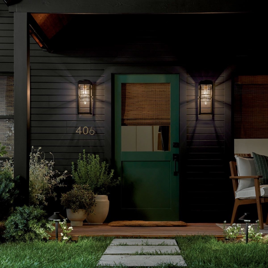 Kichler - Kinkiet zewnętrzny HONE M 1xE27/60W/230V IP44 czarny