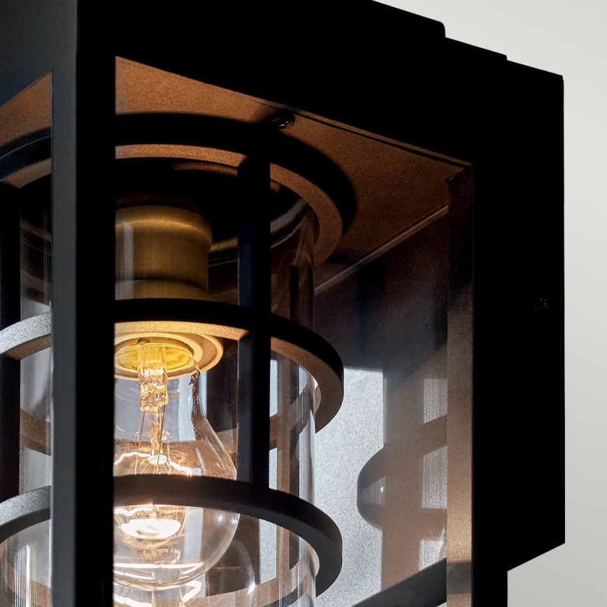 Kichler - Kinkiet zewnętrzny HONE M 1xE27/60W/230V IP44 czarny