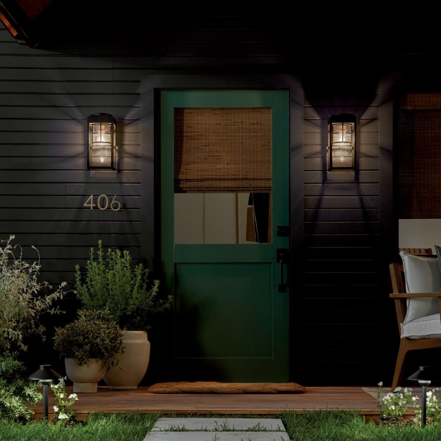 Kichler - Kinkiet zewnętrzny HONE S 1xE27/60W/230V IP44 czarny