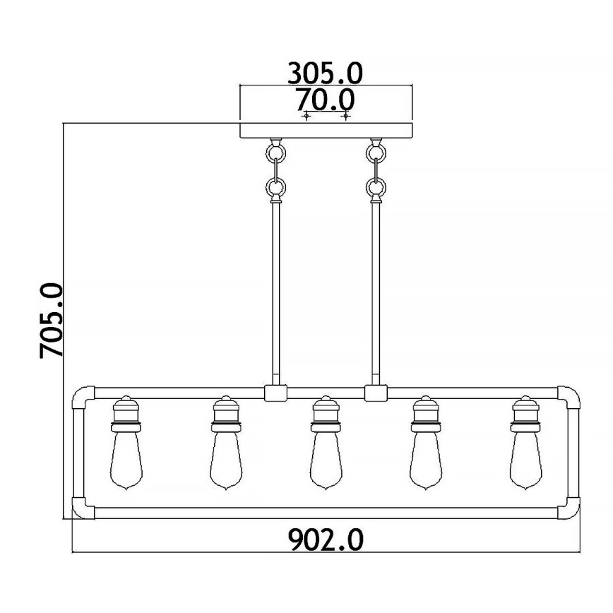 Kichler - Żyrandol na drążku IMAHN 5xE27/60W/230V