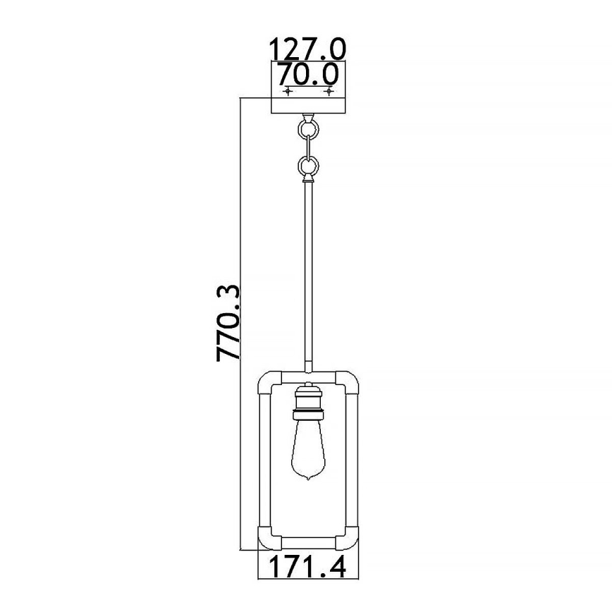 Kichler - Żyrandol na drążku IMAHN 1xE27/60W/230V