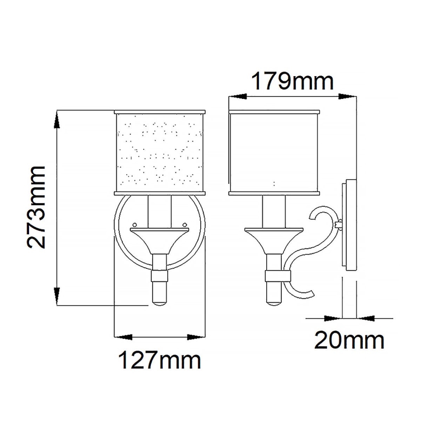 Kichler - Kinkiet LACEY 1xE14/40W/230V matowy chrom
