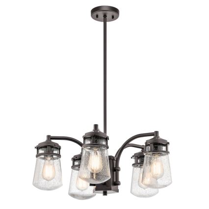 Kichler - Żyrandol zewnętrzny na tyči LYNDON 5xE27/60W/230V IP44