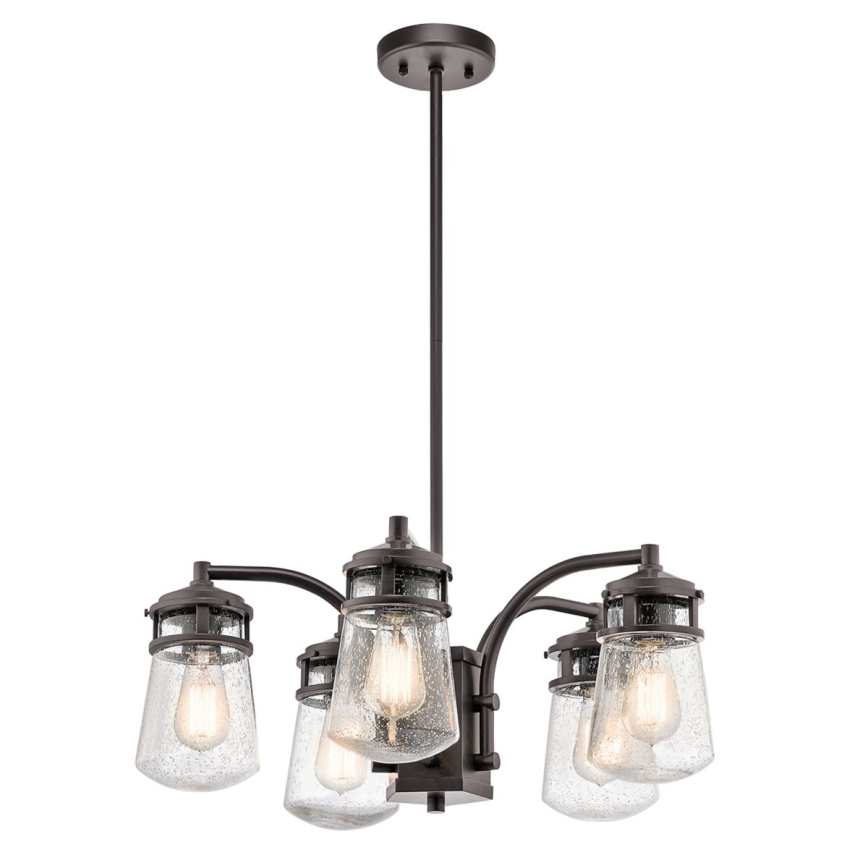 Kichler - Żyrandol zewnętrzny na tyči LYNDON 5xE27/60W/230V IP44