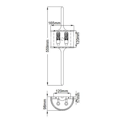 Kichler - LED Kinkiet łazienkowy MONA 2xG9/3W/230V IP44 złoty
