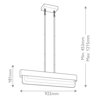 Kichler - żyrandol na pręcie SERENE LED/40W/230V, złoty