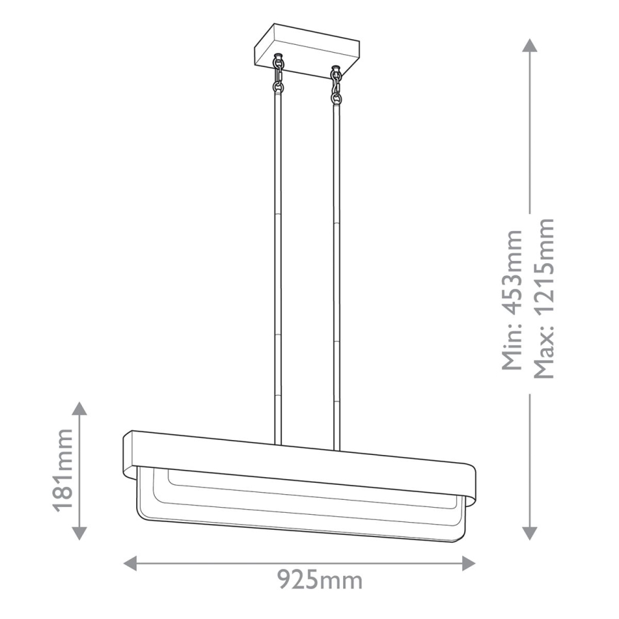 Kichler - żyrandol na pręcie SERENE LED/40W/230V, złoty