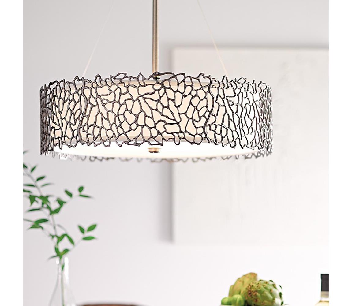 Kichler KL-SILVER-CORAL-P-A - Żyrandol na drążku SILVER CORAL 3xE27/100W/230V chrom