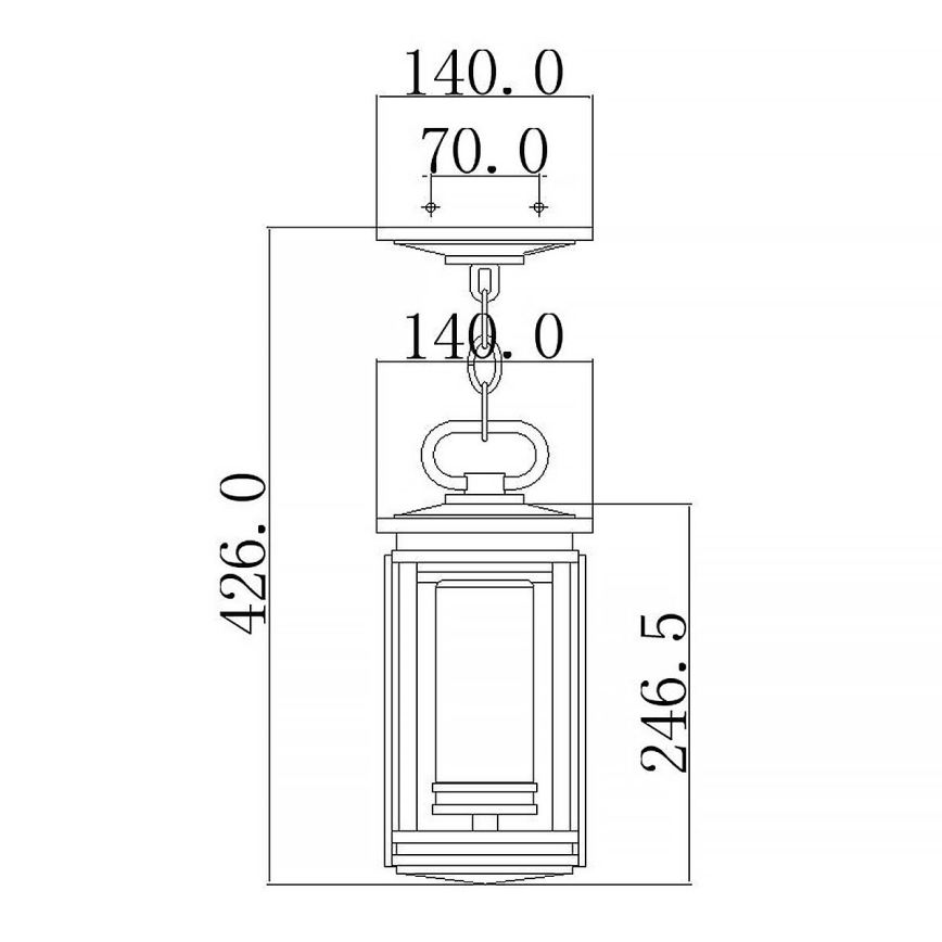 Kichler - Lampa wisząca zewnętrzna na łańcuchu SOUTH HOPE 1xE14/60W/230V IP44