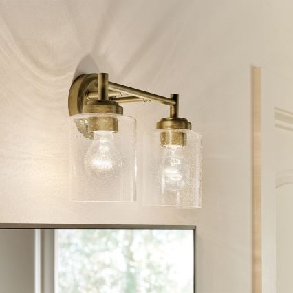 Kichler - Kinkiet WINSLOW 2xE27/60W/230V mosiądz