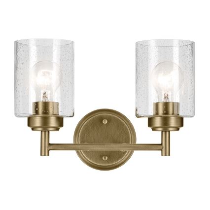 Kichler - Kinkiet WINSLOW 2xE27/60W/230V mosiądz