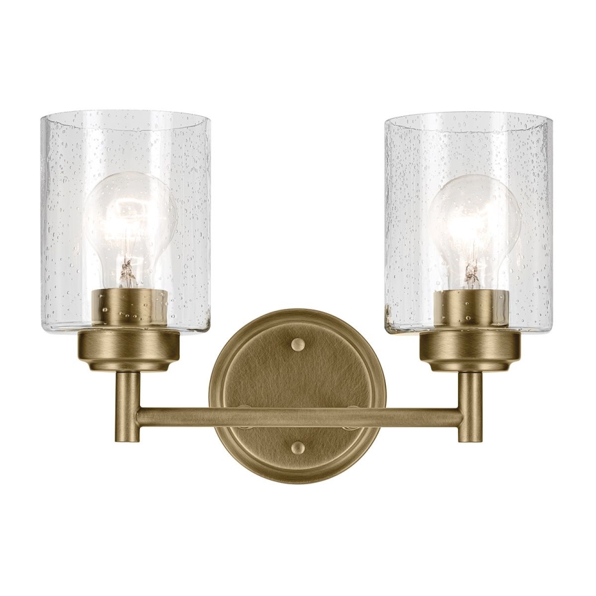 Kichler - Kinkiet WINSLOW 2xE27/60W/230V mosiądz