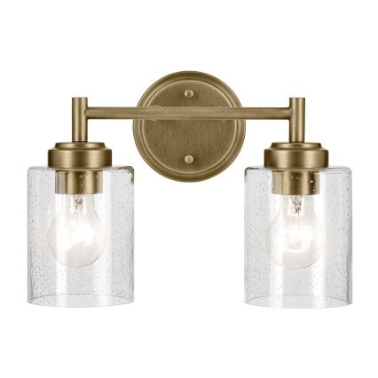 Kichler - Kinkiet WINSLOW 2xE27/60W/230V mosiądz