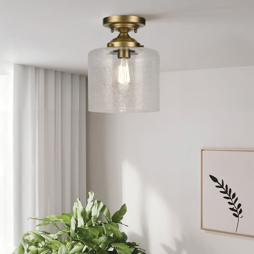 Kichler - Plafon WINSLOW 1xE27/60W/230V śr. 21,6 cm mosiądz