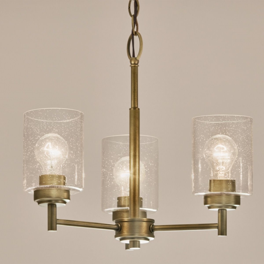 Kichler - Żyrandol na łańcuchu WINSLOW 3xE27/60W/230V śr. 45,8 cm mosiądz