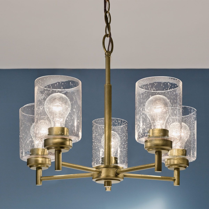 Kichler - Żyrandol na łańcuchu WINSLOW 5xE27/60W/230V śr. 50,2 cm mosiądz